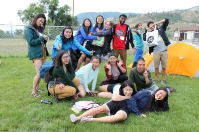 Youth take a break at the campsite. Photo by Kaitlyn Fung