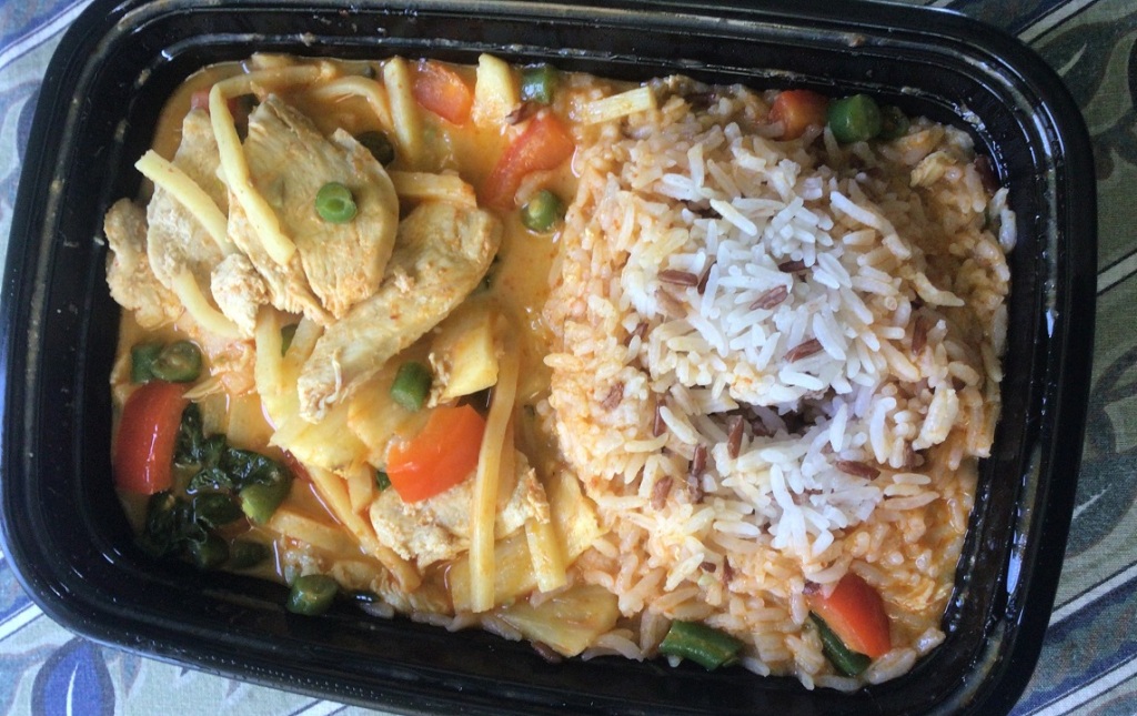 Red curry pineapple with chicken has a smooth curry flavour with a delightful tang from the pineapple.